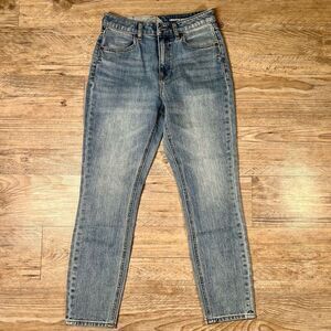 Volcom Womens Blue‎ Liberator High Rise Whiskered Straight Jeans Size 27